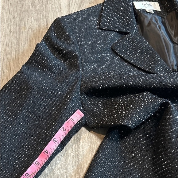 Le Suit Women's Black Textured Blazer - Picture 13 of 13